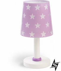 Настольная лампа в детскую Dalber Stars Purple 81211L  фото в живую, фото в дизайне интерьера