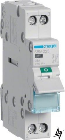 Вимикач навантаження Hager SBM225 SBM 2P, 25 А, 0-1 фото
