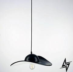 Підвісна стельова люстра на 1 лампочку L23-37493 Чорний SE04-bk-k фото наживо, фото в дизайні інтер'єру