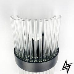 Настенный светильник со стеклянными палочками LE30121 2xE14 22x33см Черный WJ 881/2 S BK фото в живую, фото в дизайне интерьера