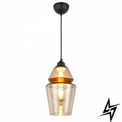 Светильник подвесной SPARK-2 янтарный+медь Horoz Electric 021-016-0002-020 1292190482 фото в живую, фото в дизайне интерьера
