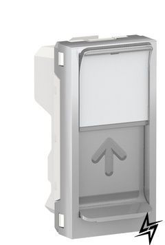 Центральна плата NU946030 від розетки RJ45 Keystone / Systimax 1М алюміній Unica New Schneider Electric фото