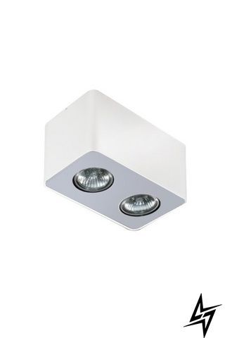 Точковий накладний світильник Azzardo Nino 2 White Aluminium AZ1386 білий і сірий 2&times;GU10 AZ1386 фото