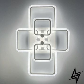 Світлодіона LED люстра з пультом дк на 2+2+2 ріжки квадратної форми A2503/2+2+2 WT фото