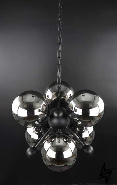 Підвісна стельова люстра в стилі LOFT лофт L23-37293 Чорний 0666/6-gr фото наживо, фото в дизайні інтер'єру