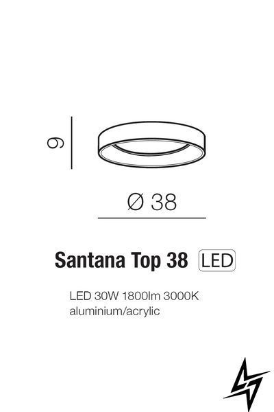 Стельовий світильник Azzardo Santana AZ4989 LED 30 Вт, коричневий, &Oslash;38 &times; 9 см фото