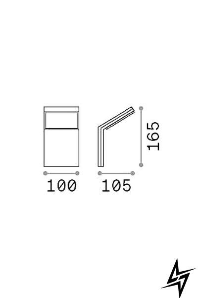 Настенный уличный светильник Ideal Lux Style 322629 черный 9 Вт 4000 K IP54 322629 фото