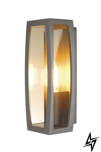 Настенный фасадный уличный светильник SLV Meridian 230655 85839 фото в живую, фото в дизайне экстерьера