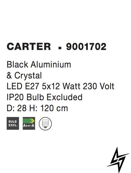 Підвісний світильник Nova luce Carter 9001702  фото наживо, фото в дизайні інтер'єру