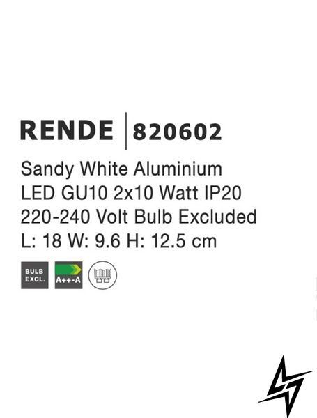 Точковий накладний світильник Nova Luce Rende 820602 білий 2&times;GU10 820602 фото