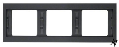 Рамка 3-местная, горизонтальная, антрацит K.1 13737006 Berker фото