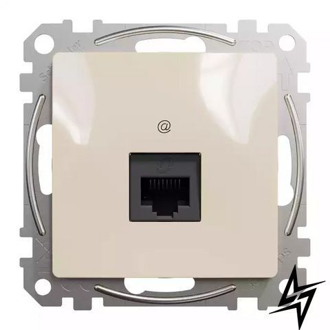 Розетка компьютерная Schneider Electric SDD112451 Sedna Design бежевый Cat 5e UTP пластик фото