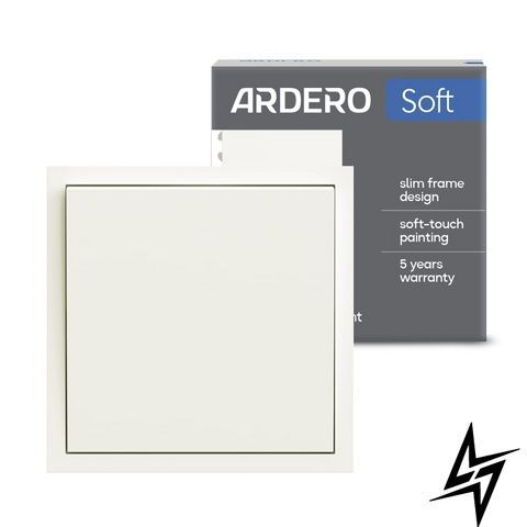 Кнопочный (импульсный) выключатель Ardero Soft EV141-W 1-клавишный 10 А белый 81085 фото