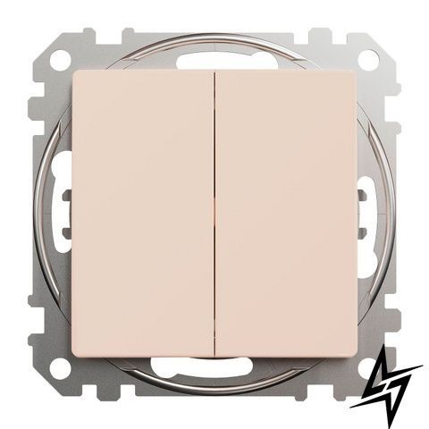 Выключатель кнопочный 2-кл. для серии Sedna Design бежевый Schneider Electric SDD112118 фото