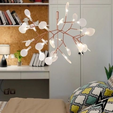 Люстра 2912 Petals d72 h45cm 72&times;45 см Мідь/Білий, LED 2912 фото