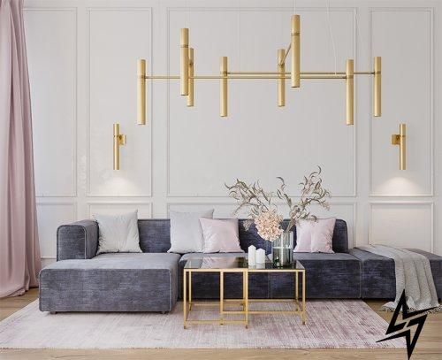 Люстра Tube chandelier PikArt 5299-1 Золотой Комплект: 100 см+120 см+150 см+200 см 5299-1 фото