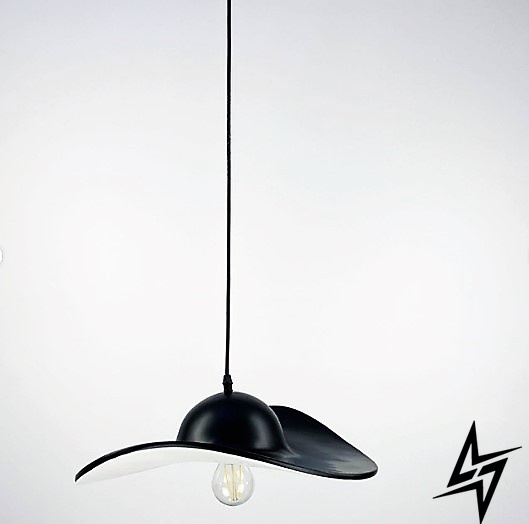 Підвісна стельова люстра на 1 лампочку L23-37493 Чорний SE04-bk-k фото наживо, фото в дизайні інтер'єру