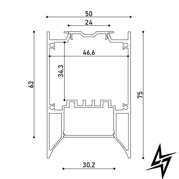 LED профіль Kloodi KLP5075MC_3 срібло, 3 м KLP5075MC_3 фото