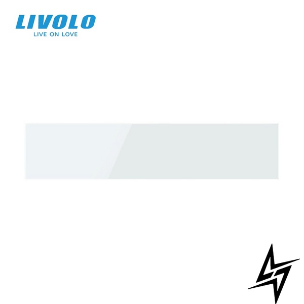 Панель-заготовка для сенсорного вимикача 5 місць (Х-Х-Х-Х-Х) Livolo білий скло (VL-P700/00/00/00/00-10W) фото