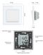 Кнопочный выключатель без фиксации Импульсный выключатель Livolo белый стекло (VL-C7K1H-11) фото 6/6