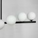Удлиненная черная люстра BALLS WAVE с белыми плафонами LE41054 9xG9 13x100см Черный/Белый MJ 191 BK+WT фото в дизайне интерьера, фото в живую 5/5