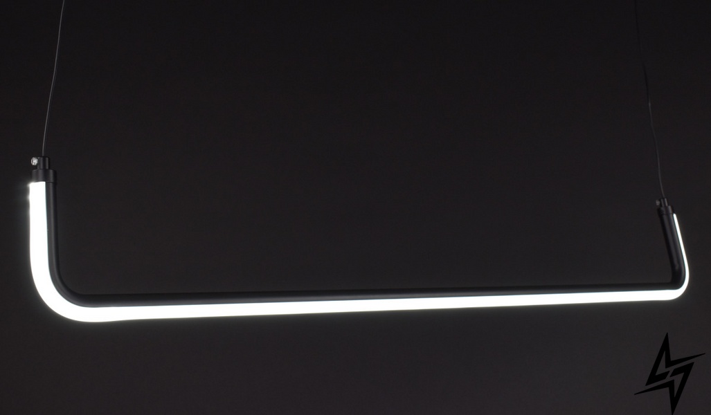 Стельова люстра LED L23-36594 Чорний H28L-1-1200-bk-k фото наживо, фото в дизайні інтер'єру