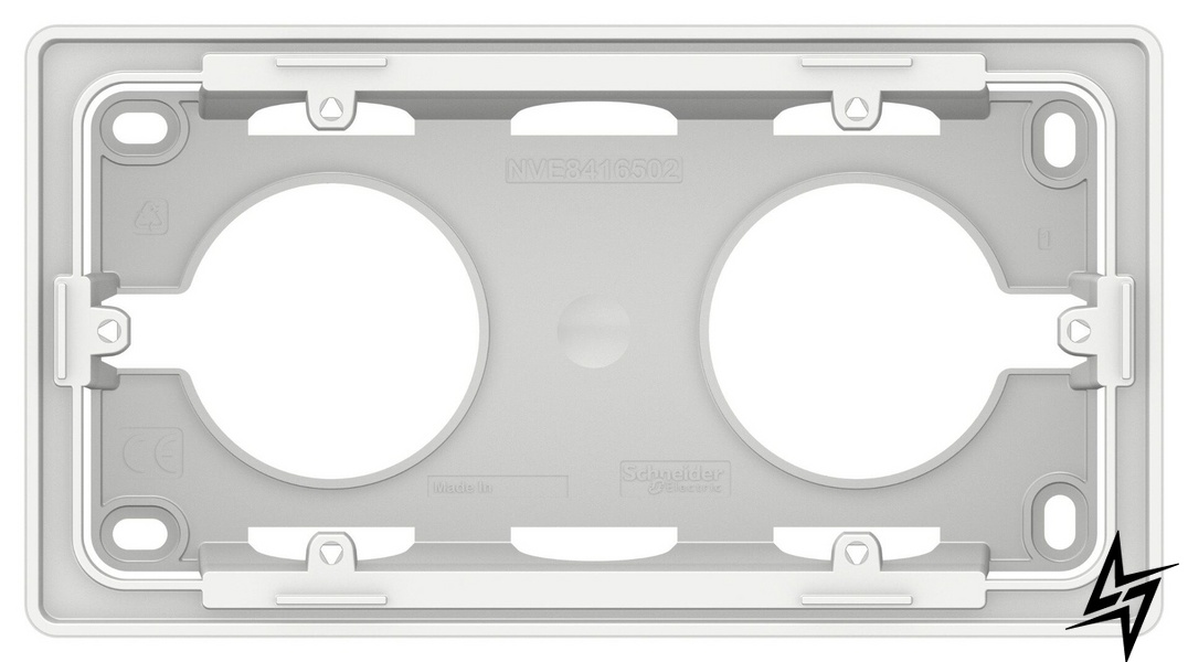 Двухпостовая коробка NU800418 для открытой установки белая Unica New Schneider Electric фото