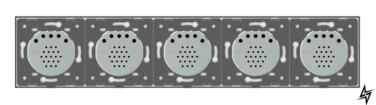 Умный сенсорный ZigBee выключатель 5 сенсоров (1-1-1-1-1) Livolo белый стекло (VL-C705Z-11) фото