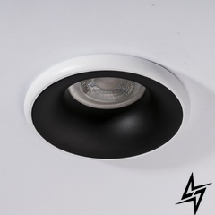 Врезной точечный светильник PRD RING R WH + PRD 3557-2 BK MJ12019+MJ00013-C фото в живую, фото в дизайне интерьера