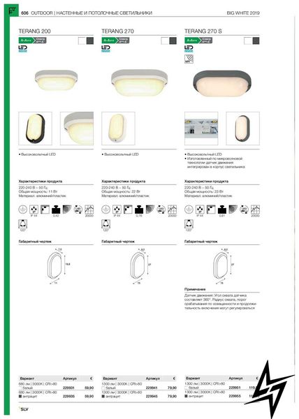 Настенный фасадный уличный светильник SLV Terang 229935 ЛЕД 85830 фото в живую, фото в дизайне экстерьера