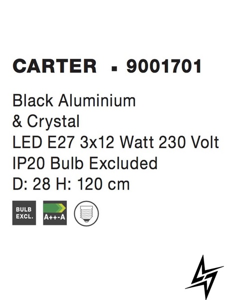 Підвісний світильник Nova luce Carter 9001701  фото наживо, фото в дизайні інтер'єру