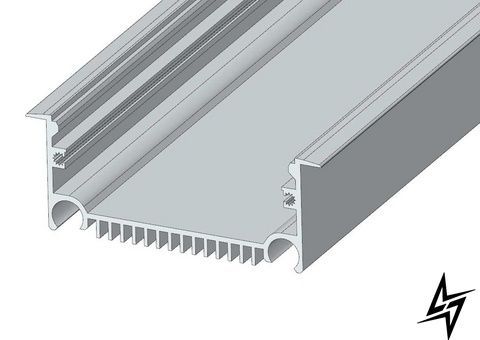 LED-профиль алюминиевый, врезной, широкий, 2 метра ЛСВ70_2 фото