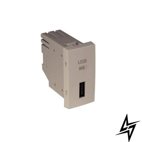 USB-зарядний модуль Efapel 45383 SCH Quadro 45, шампань 45383 SCH фото