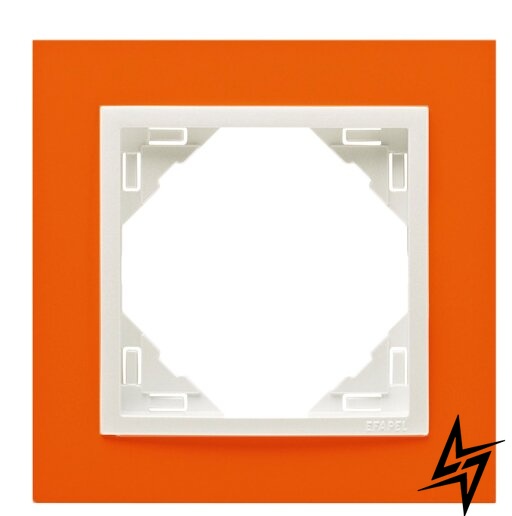 Рамка одинарна універсальна Logus 90 Animato помаранчевий/лід Efapel фото