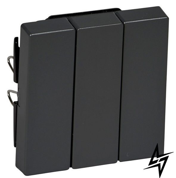 Клавіша вимикача потрійна SYSTEM M антрацит Schneider Electric Merten MTN311914 фото