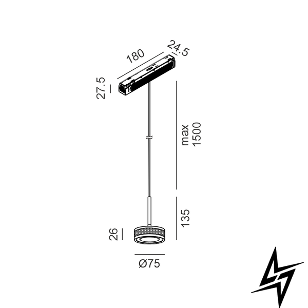 Магнитный трековый светильник LTX IN_LINE SOL MINI P 06.7530.7.930.CPG/BK.DALI.4x медный 7 Вт 3000 K 06.7530.7.930.CPG/BK.DALI.4x фото