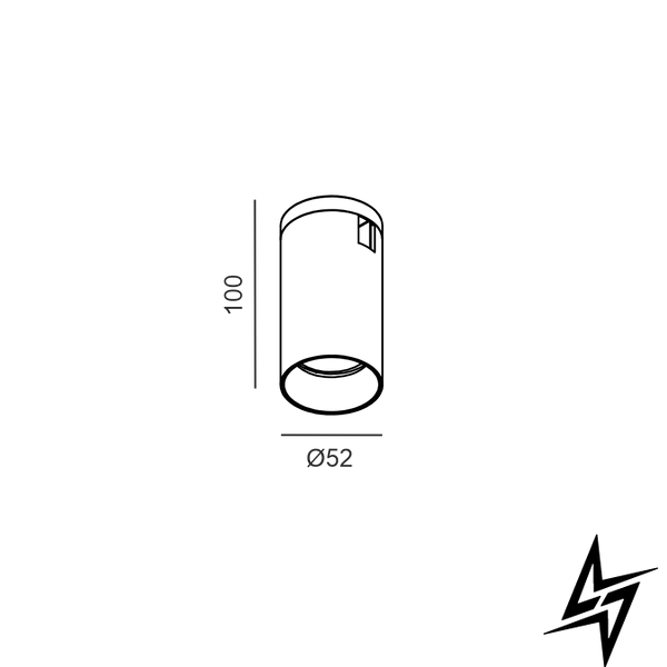 LTX 15.0510.9.930.BR Прожектор AIR_TUB M, D52mm, H100mm, LED 9W, 3000K, 1104Lm, 30&deg;, CRI>90, 48V DC, DIM: DALI, 0-10V, IP20, латунь фото