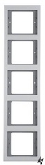 Пятиместная вертикальная рамка K.5 13537003 (алюминий) Berker фото