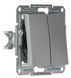 2-клавишный выключатель Schneider Electric EPH0300161 Asfora, алюминий, матовый, 10 А, IP20 EPH0300161 - изображение 2