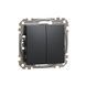 Перемикач прохідний 2-клавішний Schneider Electric SDD114108 Sedna Design чорний пластик - зображення 1