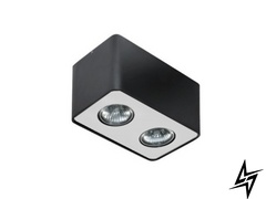 Точечный накладной светильник Azzardo Nino 2 Black Aluminium AZ1385 15892 фото в живую, фото в дизайне интерьера
