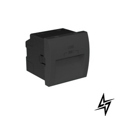 Подвійний зарядний пристрій USB типу A із розетками на 20 гр - 2мод Чорний матовий 45384 SPM Efapel Quadro 45 фото