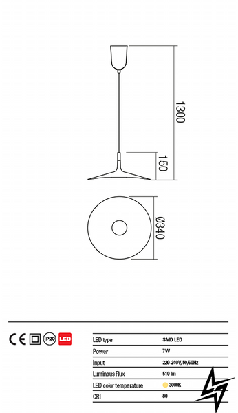 Подвесной светильник Redo 01-1406 KAI Gun metal ЛЕД  фото в живую, фото в дизайне интерьера