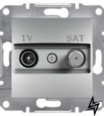 Розетка TV-SAT індівід.1dB без рамки алюміній Asfora, EPH3400461 Schneider Electric фото