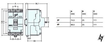 Автовыключатель x160, In=125А, 4п, 18kA HDA126L Hager фото