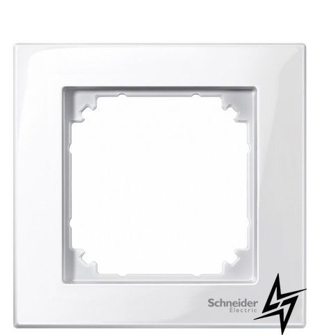 Рамка 1-пост Schneider Electric Merten M-Plan полярно-білий MTN515119 фото