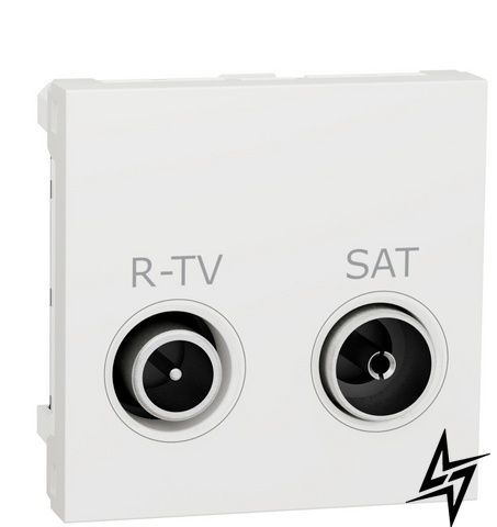 TV-розетка Schneider Electric NU345418 Unica New, біла, глянцева, IP20 фото
