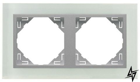 2-местная рамка Efapel 90920 TCA Logus 90 Crystal, прозрачный глянец, стекло фото