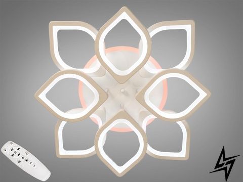 Белая LED люстра с пультом диммером и подсветкой 130 Вт Kezoma 26-21031 26-21031 фото