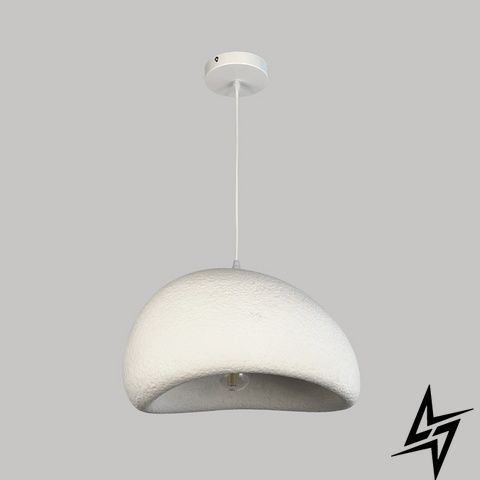 Полусферический светильник с белым фактурным корпусом 40&times;32&times;23 см 17-1369 DG141-400 WT фото